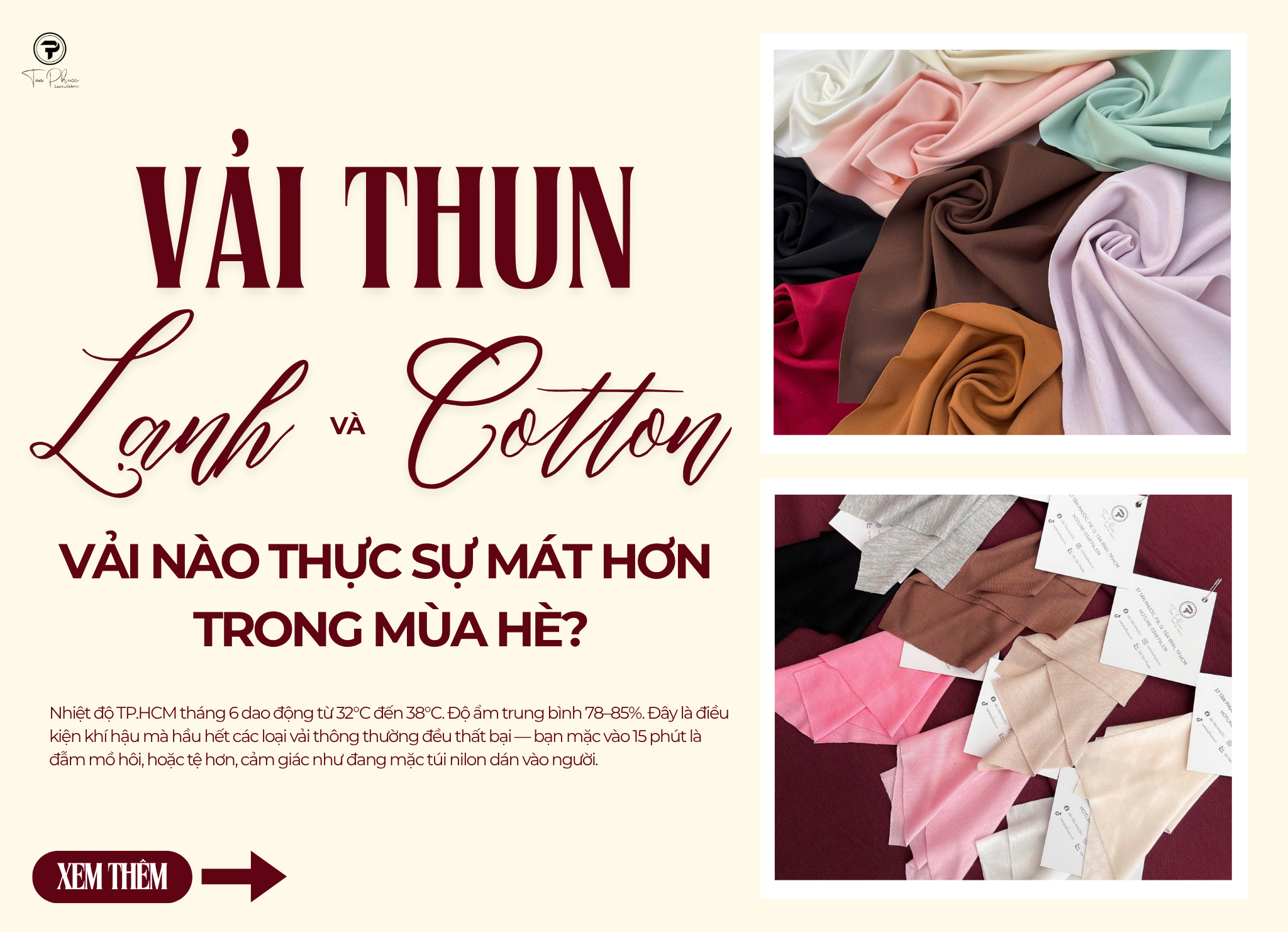 Vải Thun Lạnh và Thun Cotton Dẻo: Vải Nào Mát Cho Mùa Hè TP.HCM?