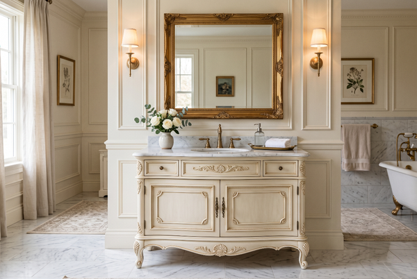 Tủ Chậu Lavabo Tân Cổ Điển: Tuyệt Tác Không Gian & Giải Pháp Kết Hợp Cùng ARROW