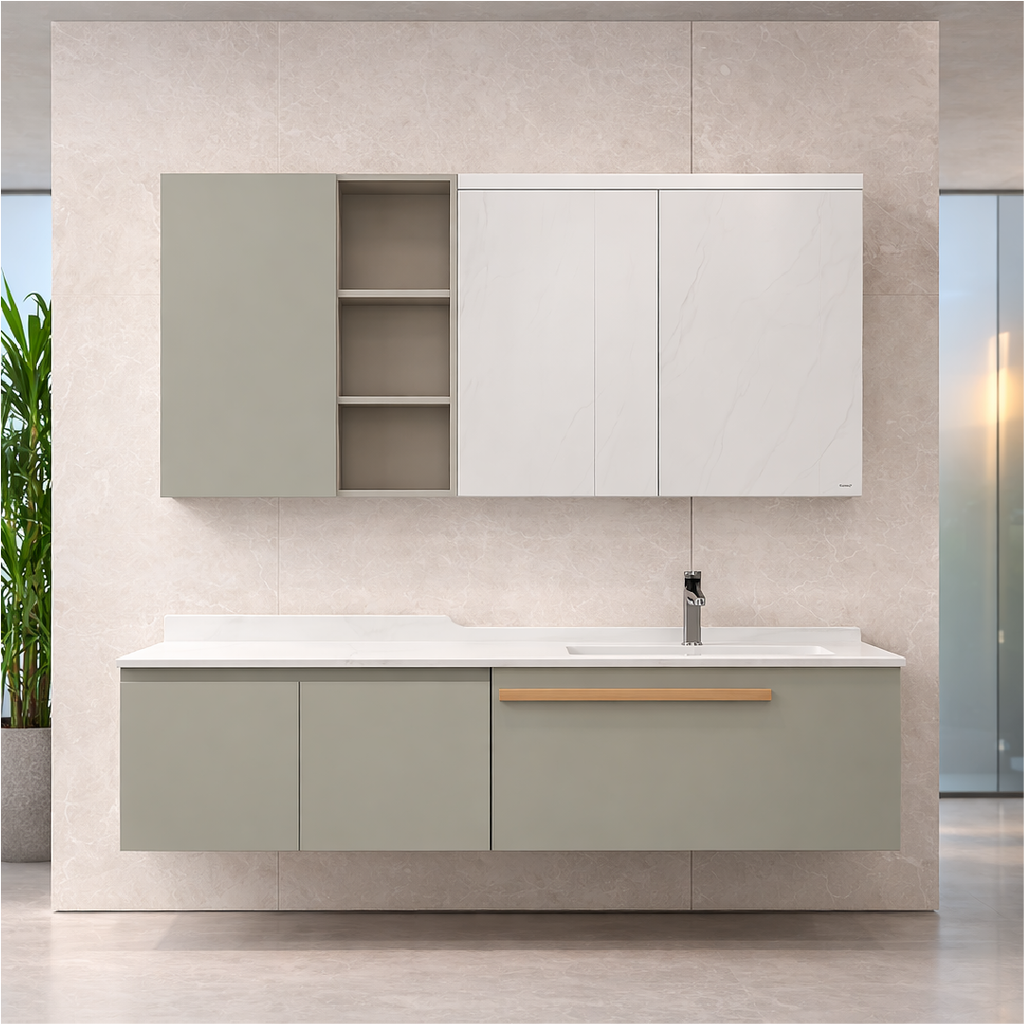 Bộ Tủ Lavabo Arrow A1601LXFZ1/ATX5637F và Tủ Gương Arrow A1601LXFZ2