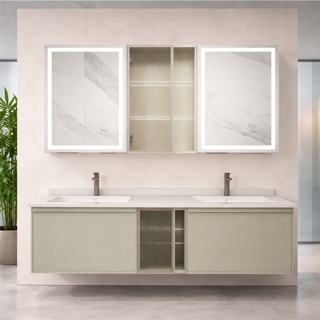 Bộ Tủ Lavabo Arrow A1801LQ1/AP4035 và Tủ Gương Arrow A1801LQ2