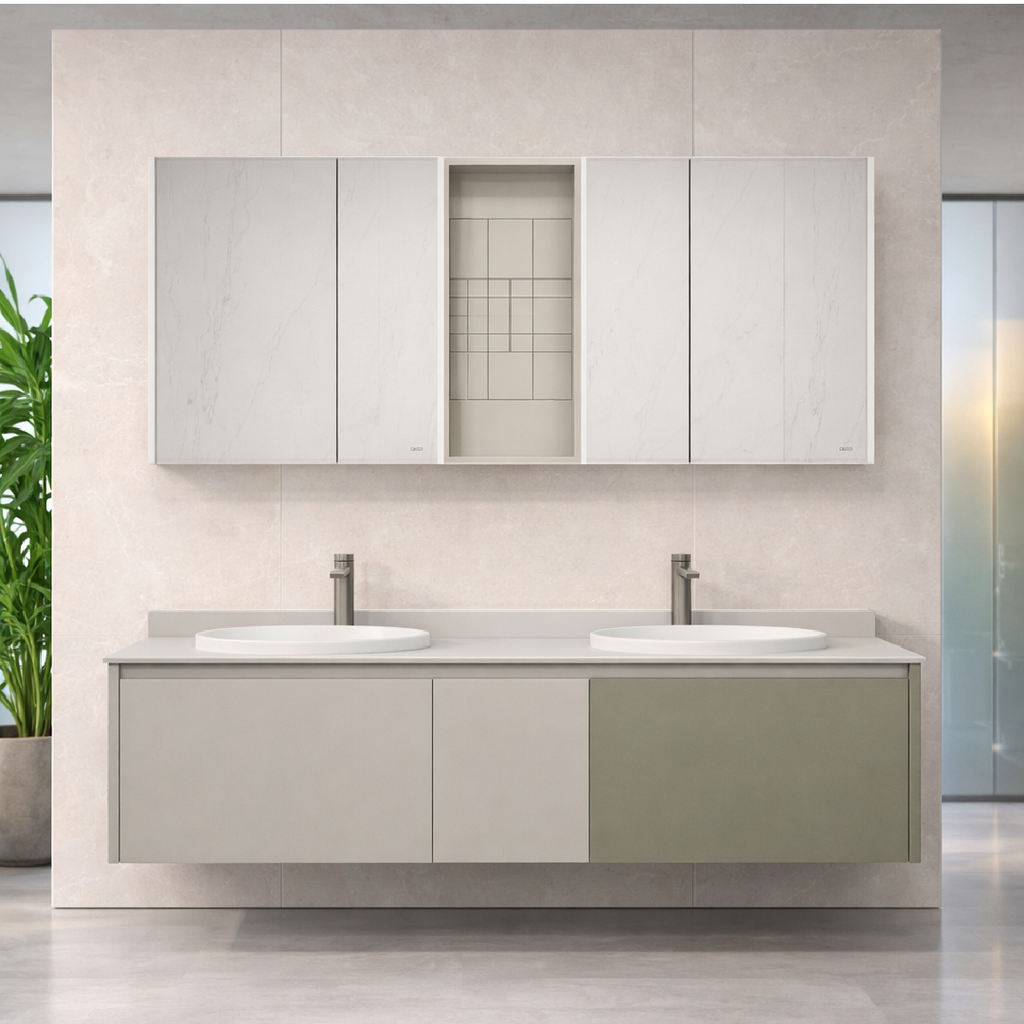 Bộ Tủ Lavabo Arrow A18501QM1/AP4036 và Tủ Gương Arrow A18501QM2