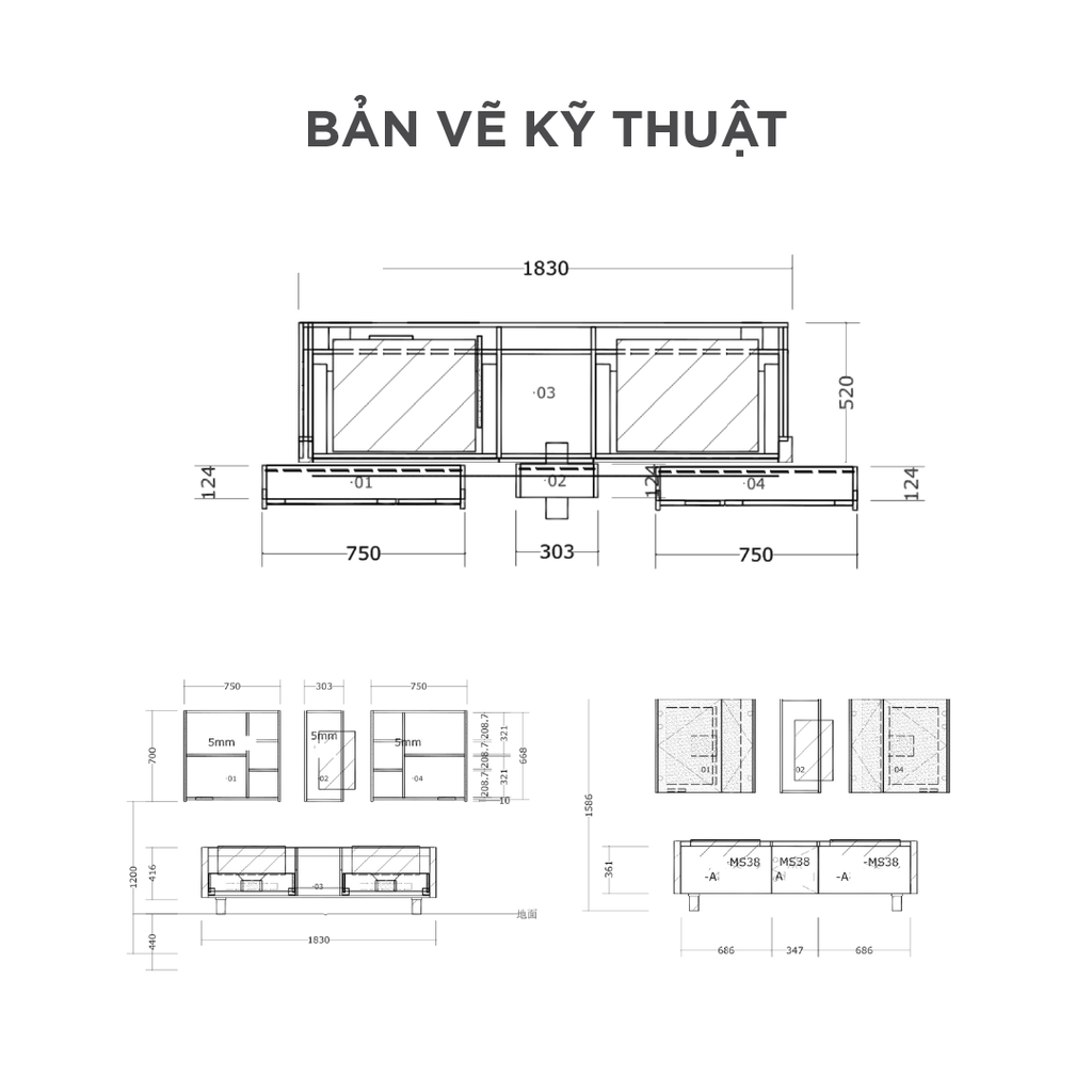 Bộ Tủ Lavabo Arrow A18501QM1/AP4036 và Tủ Gương Arrow A18501QM2