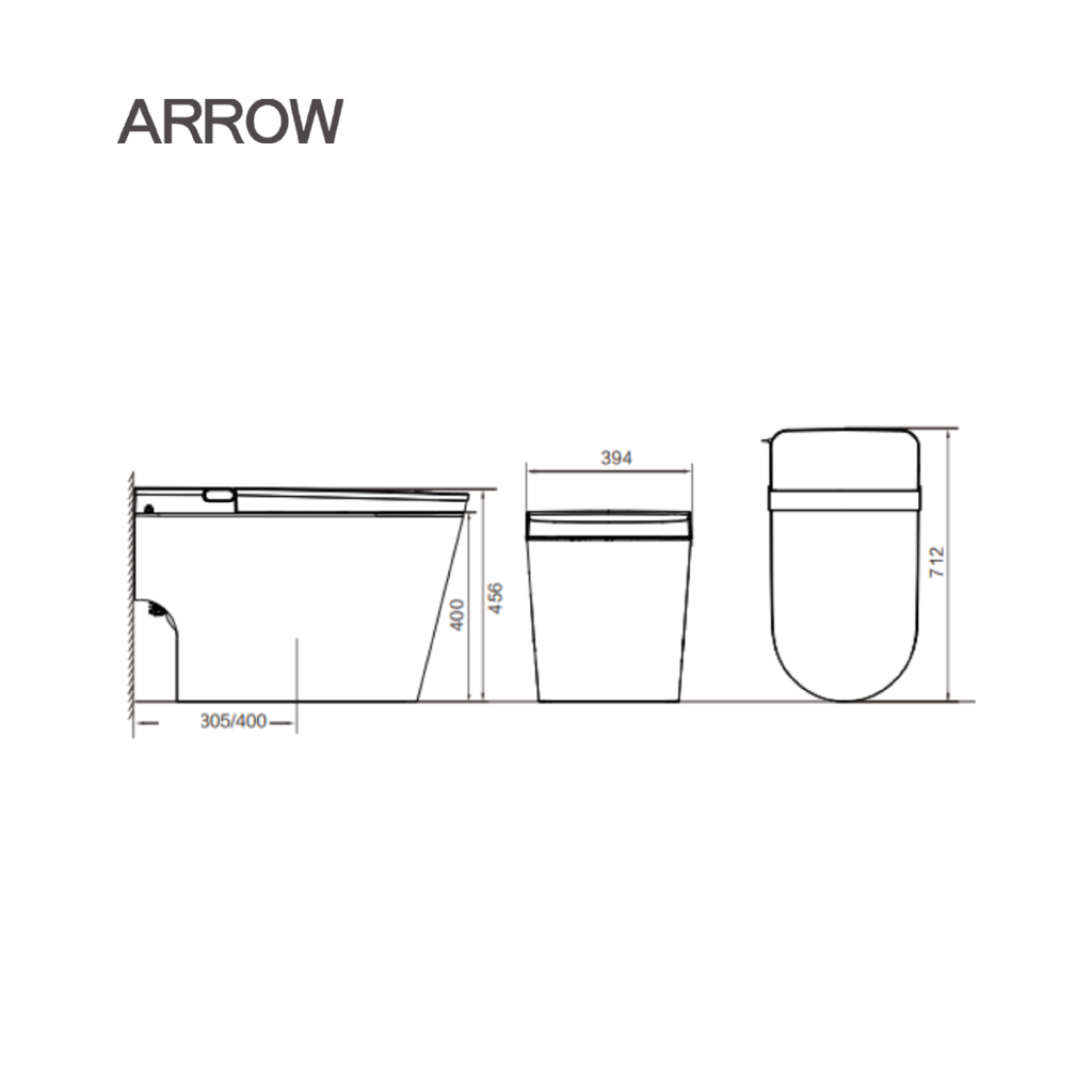 Bồn cầu thông minh Arrow AB1036-CM