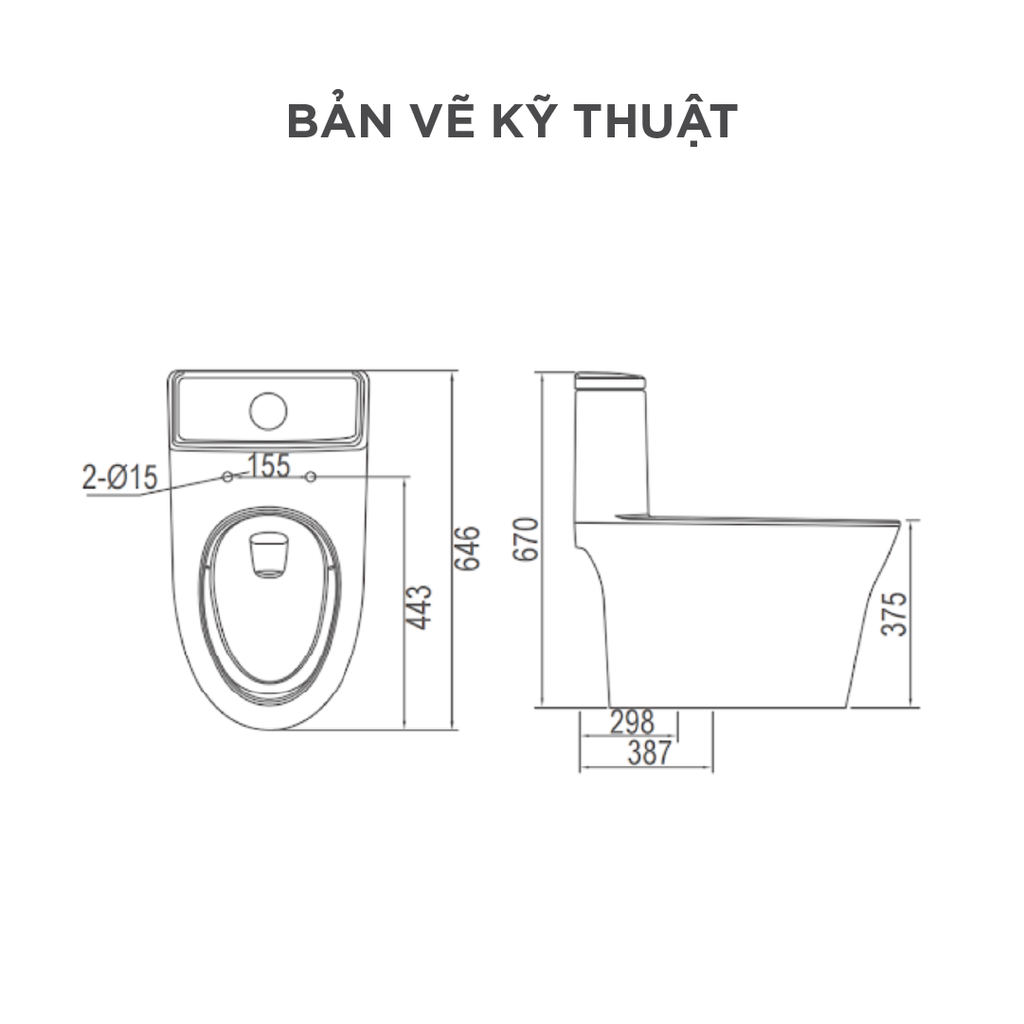 Bồn cầu một khối Arrow AB11009/PG003-ZPA/TW01-300