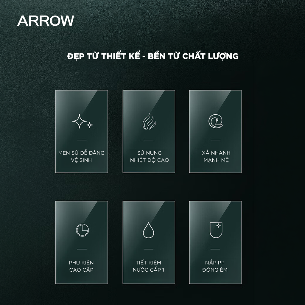 Bồn cầu một khối Arrow AB11009/PG003-ZPA/TW01-300