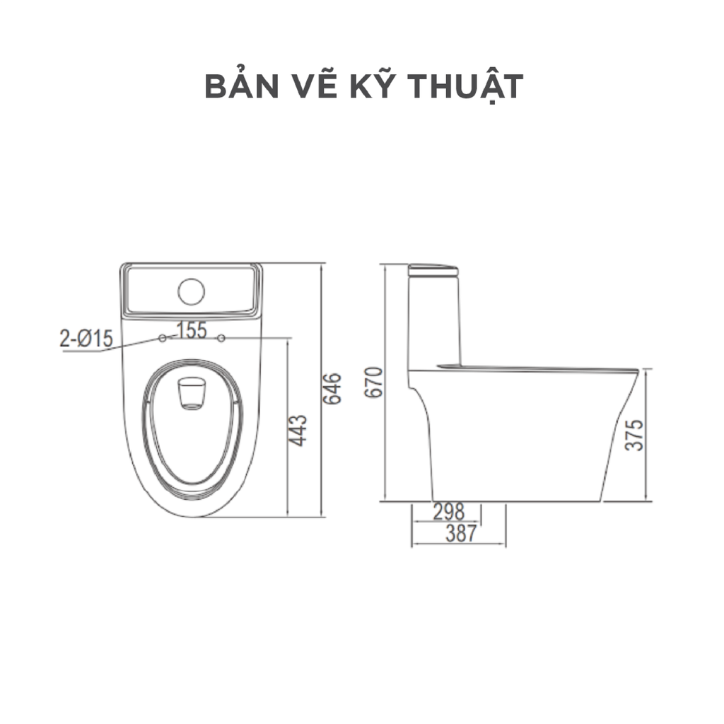 Bồn cầu một khối Arrow AB11009/PG003-ZPA/TW01-300