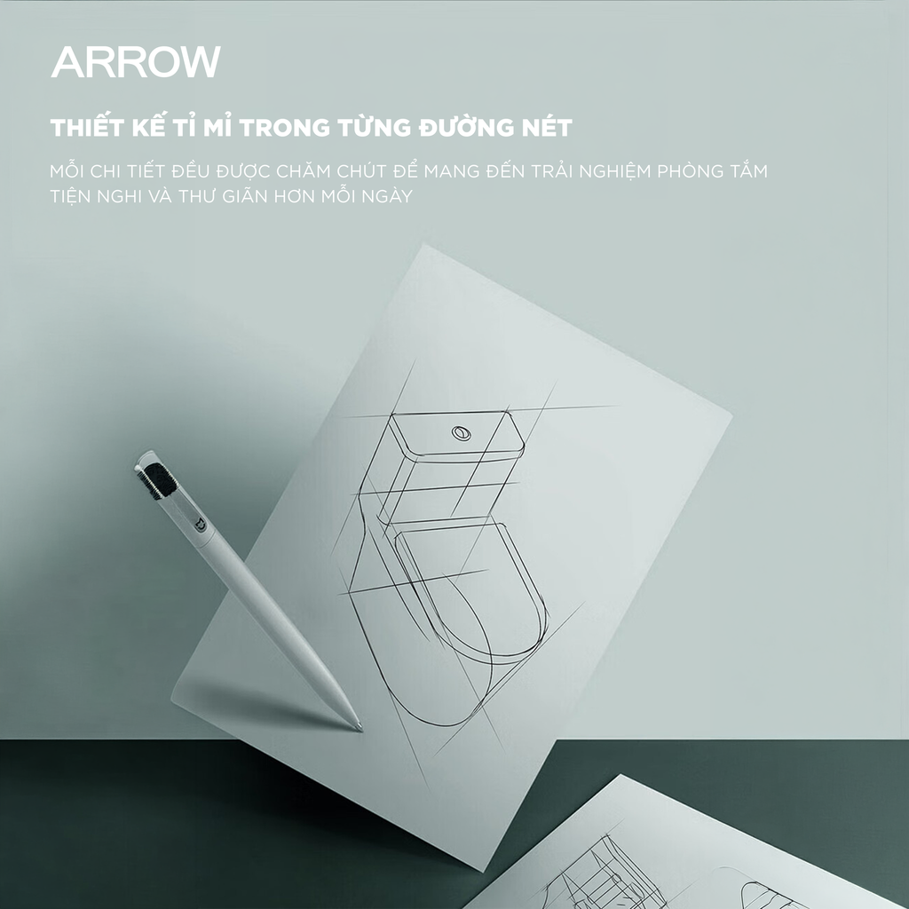 Bồn cầu một khối Arrow AB11009/PG003-ZPA/TW01-300