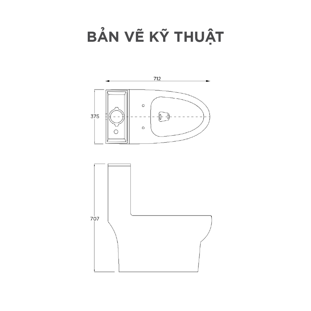 Bồn cầu một khối Arrow AB1116UEM/PG015-ZPA