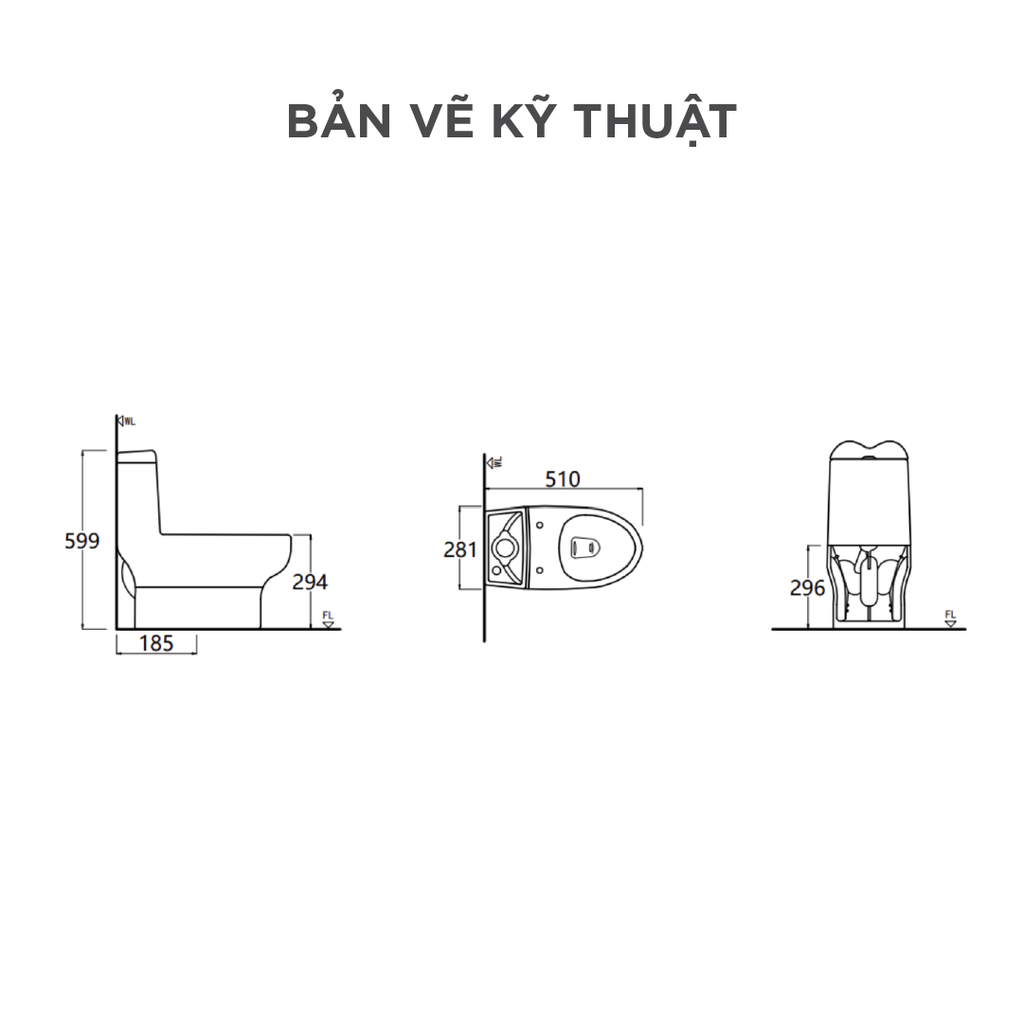 Bồn cầu một khối Arrow AB1167S/AB1167S