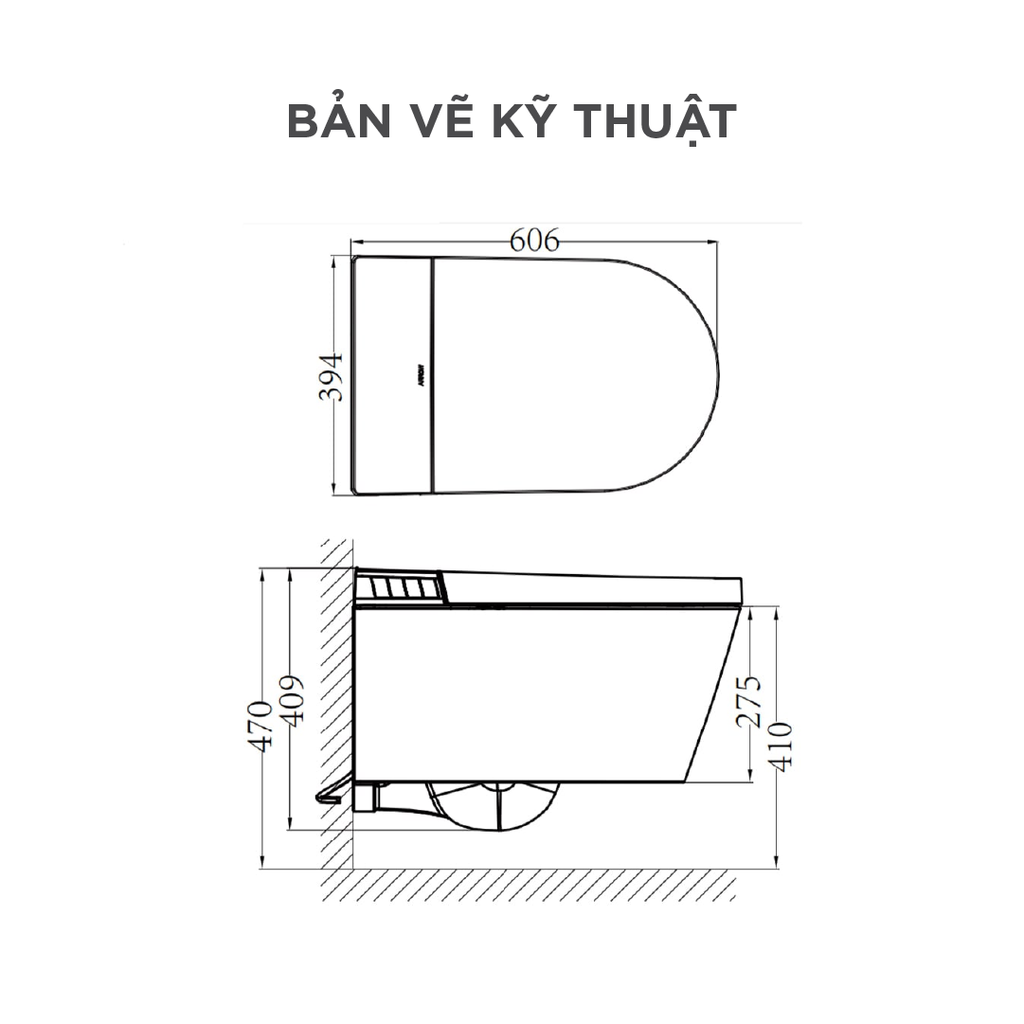 Bồn cầu thông minh treo tường Arrow AB2027/AB2027
