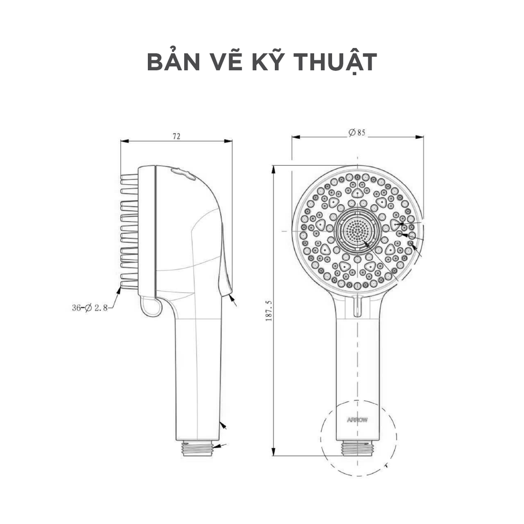 Sen cầm tay Arrow AD302MW