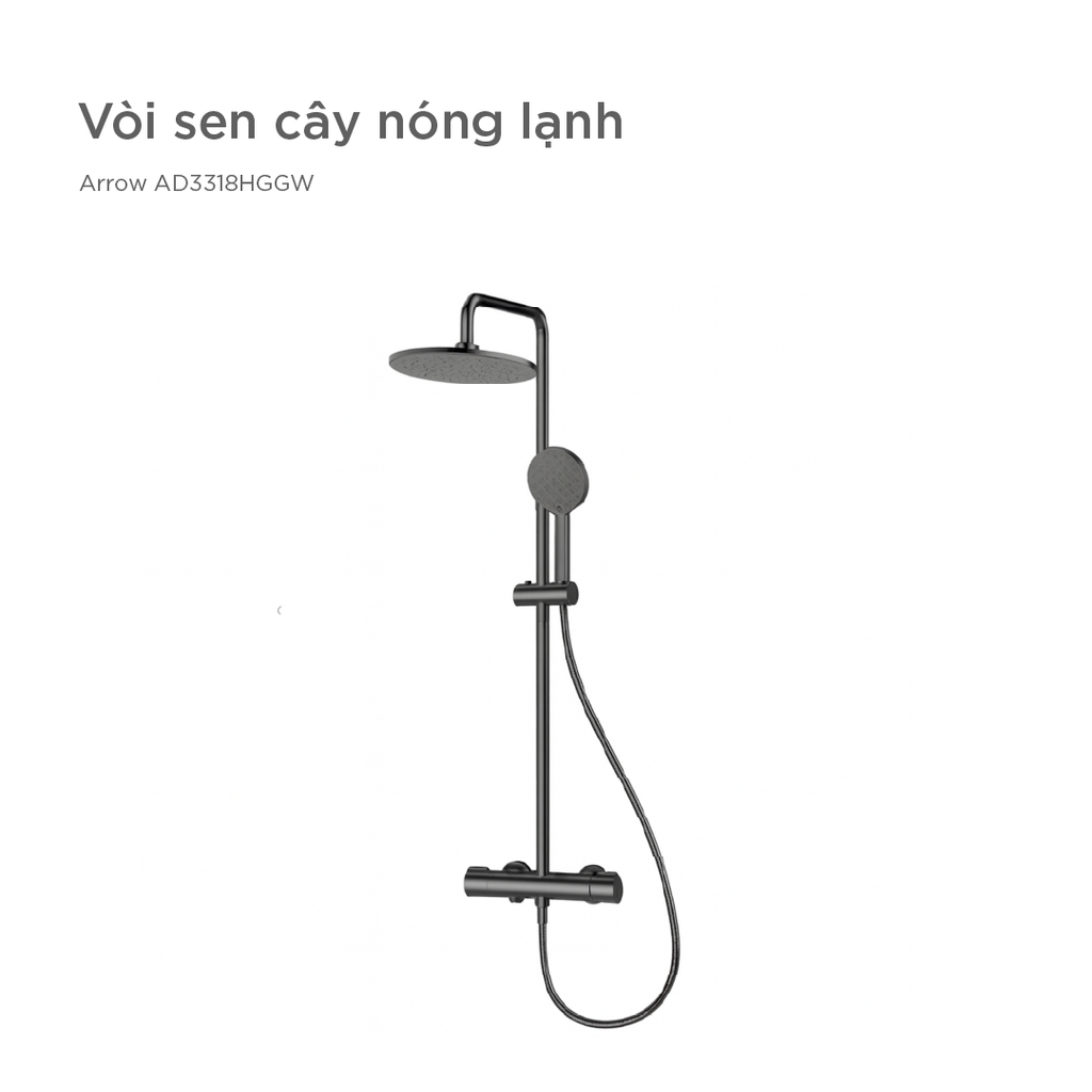 Vòi sen cây nóng lạnh Arrow AD3318HGGW