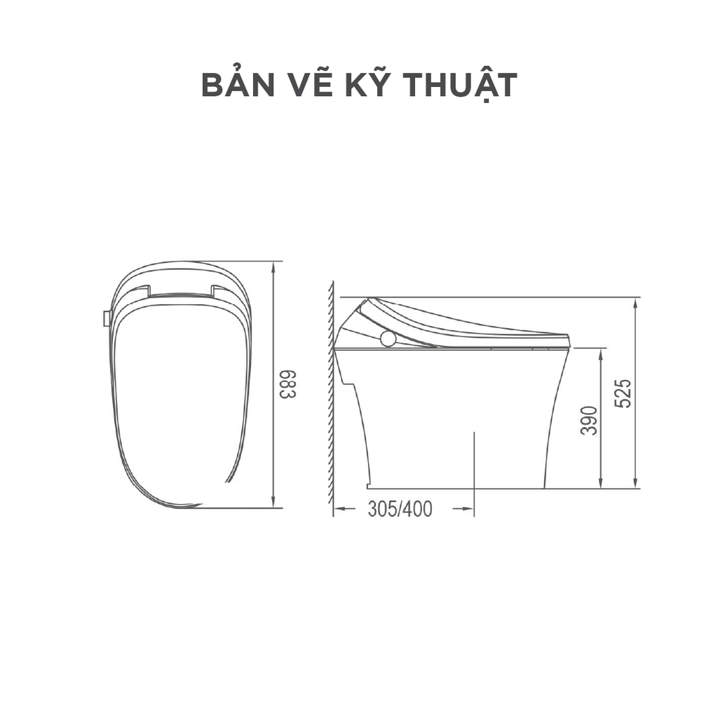 Bồn cầu thông minh Arrow AD819A-1M