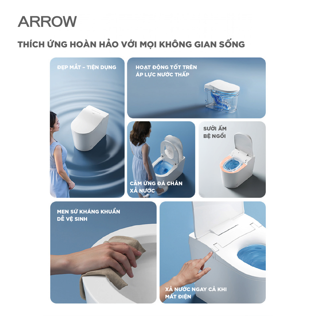 Bồn cầu thông minh Arrow AD833A-1M