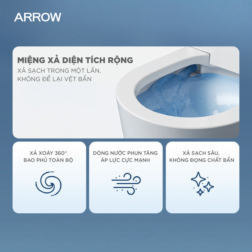 Bồn cầu thông minh Arrow AD833A-1M