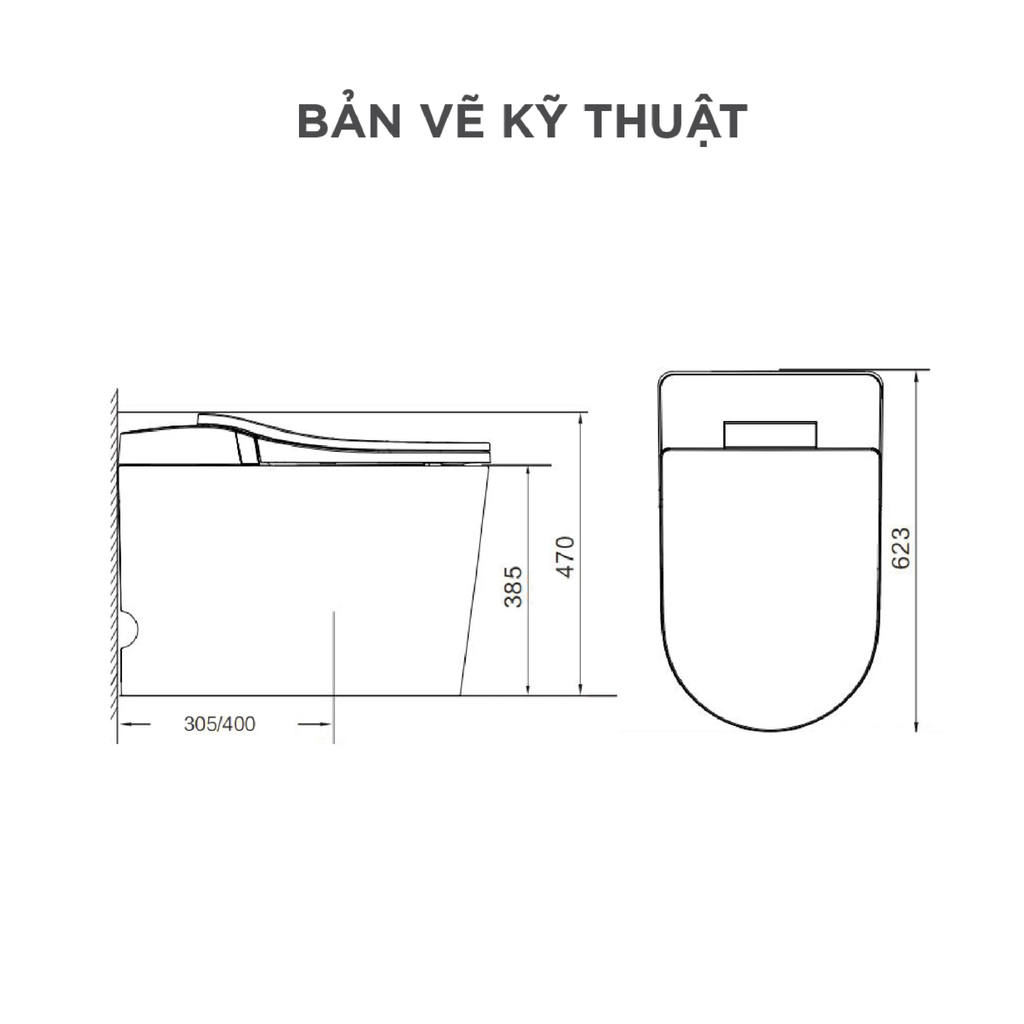 Bồn cầu thông minh Arrow AD833A-1M