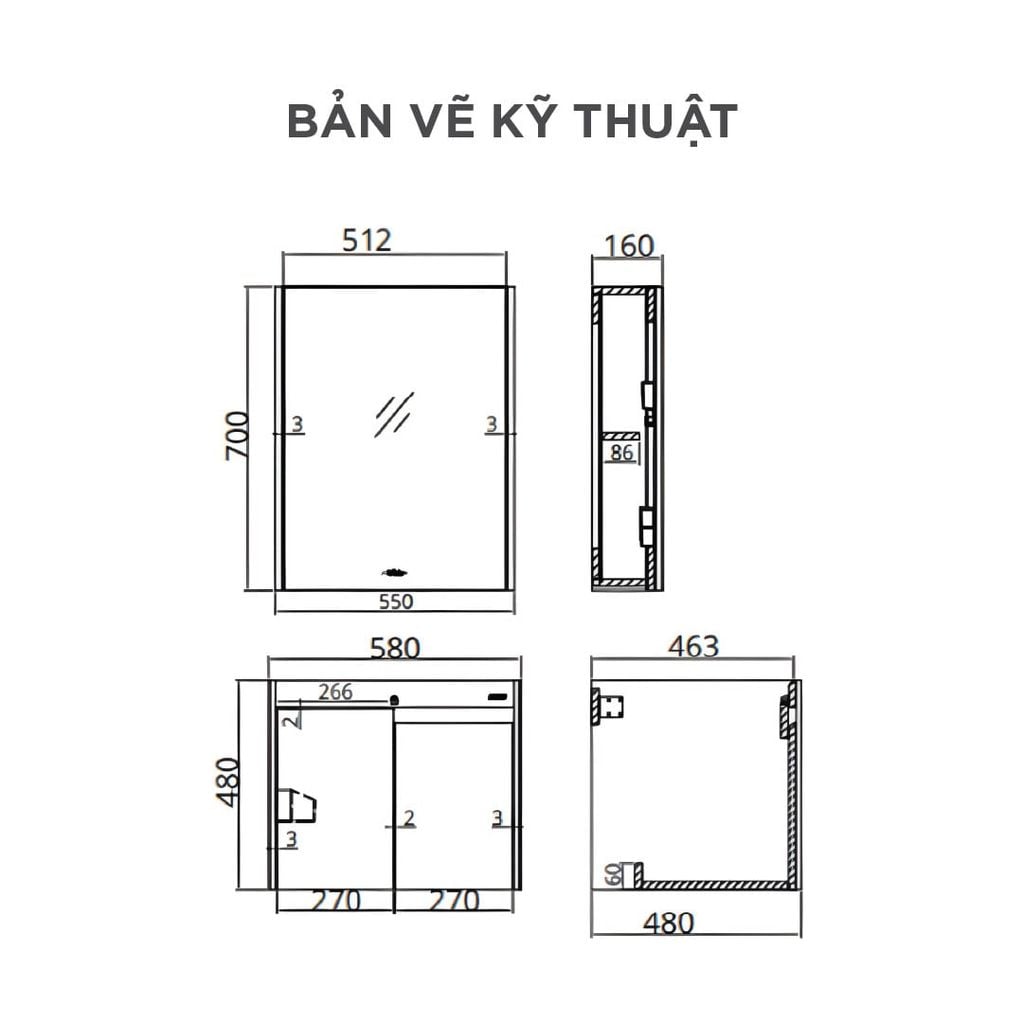 Bộ Tủ Lavabo Arrow ADGMD6G31009D-C/AP31009D và Tủ Gương Arrow AMJD6G31009D-C