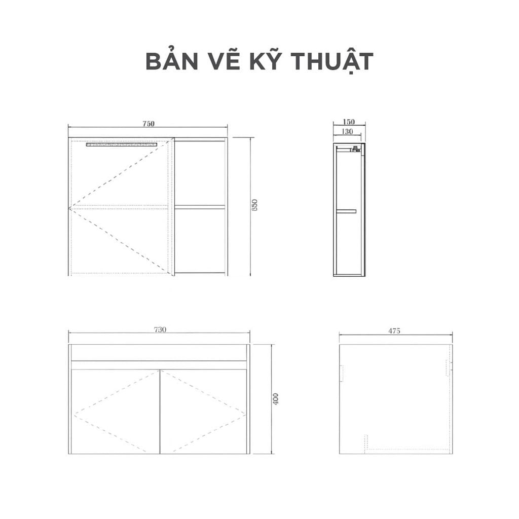 Bộ Tủ Lavabo Arrow ADGMD8G31009F-D/AP31009F và Tủ Gương Arrow ADGMD8G31009F-D