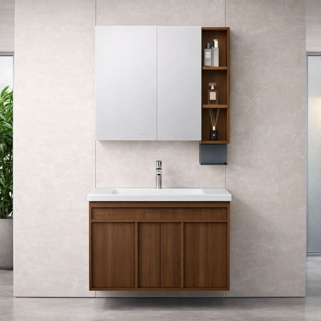 Bộ Tủ Lavabo Arrow ADGMD8G31020F-PM/AP31020F và Tủ Gương Arrow AMJD8G31020F-PM