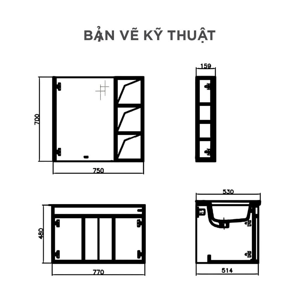 Bộ Tủ Lavabo Arrow ADGMD8G31020F-PM/AP31020F và Tủ Gương Arrow AMJD8G31020F-PM
