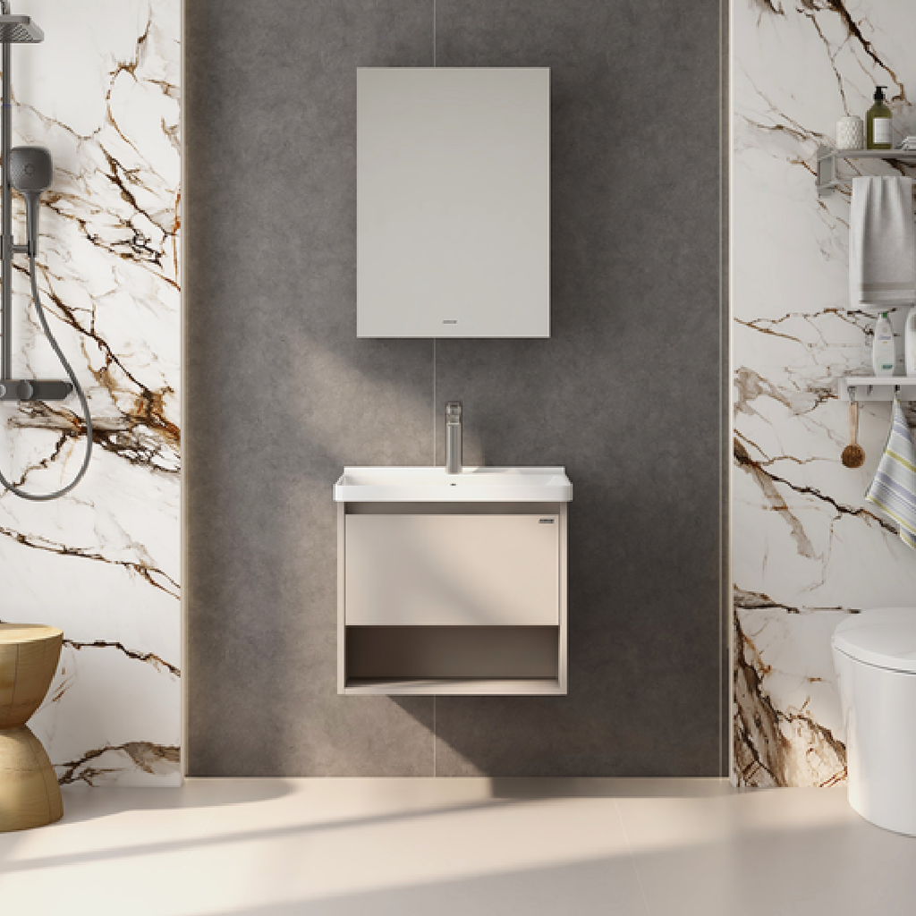 Bộ Tủ Lavabo Arrow ADGU6G3256-F/AP3256 và Tủ Gương Arrow AMJU6G3256-F