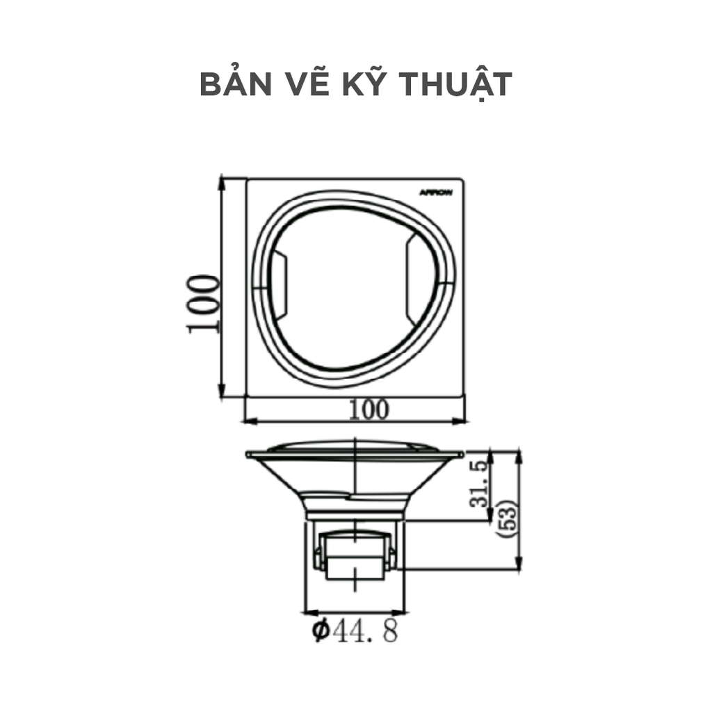 Phễu thoát sàn Arrow ADLF06ACP