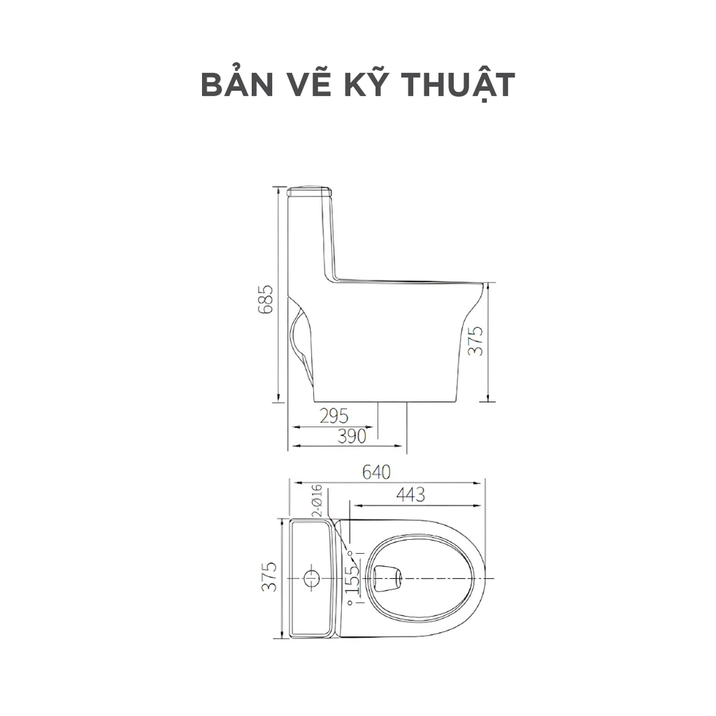 Bồn cầu một khối Arrow AE1185UM/PG011-ZPA