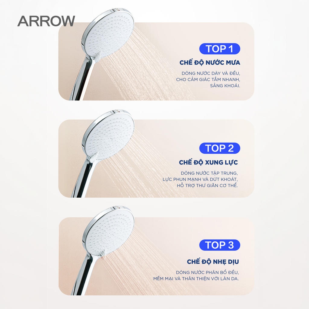 Vòi sen cây nóng lạnh Arrow AF33156CP