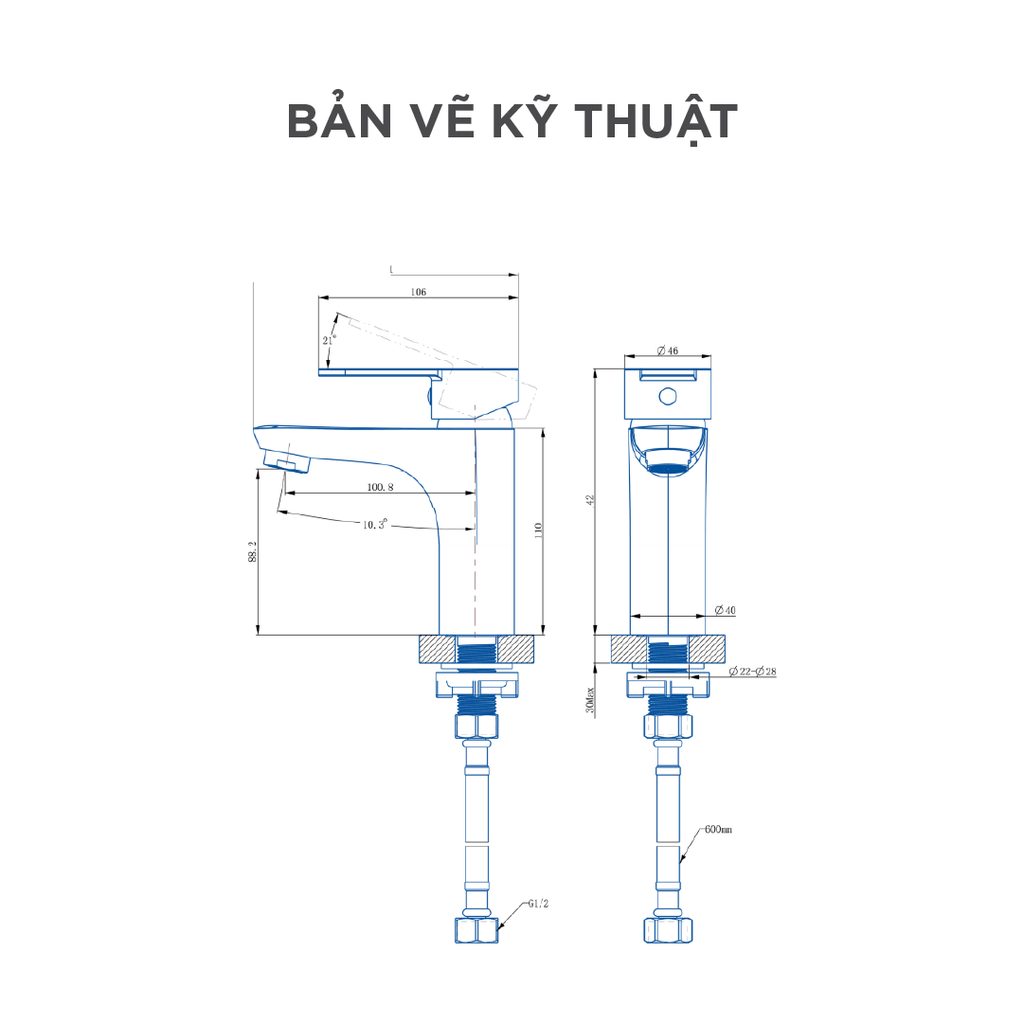 Vòi lavabo lạnh Arrow AF4168CP