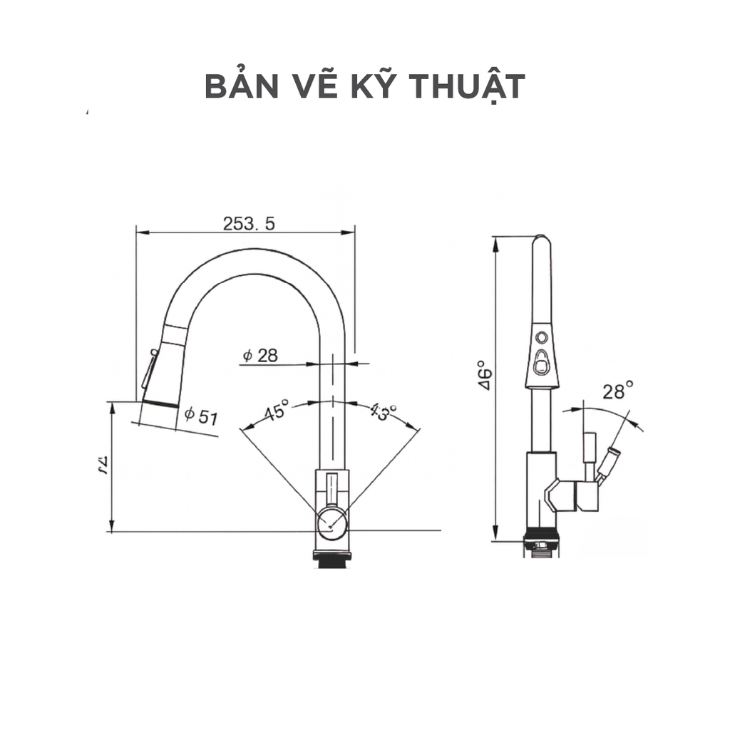 Vòi bếp nóng lạnh Arrow AF4589GGPM