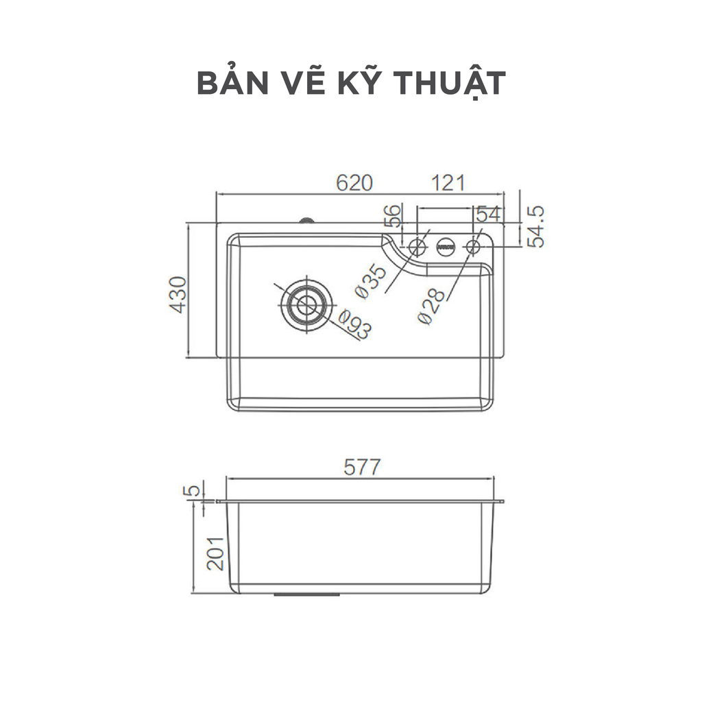 Chậu rửa chén Arrow AF5508