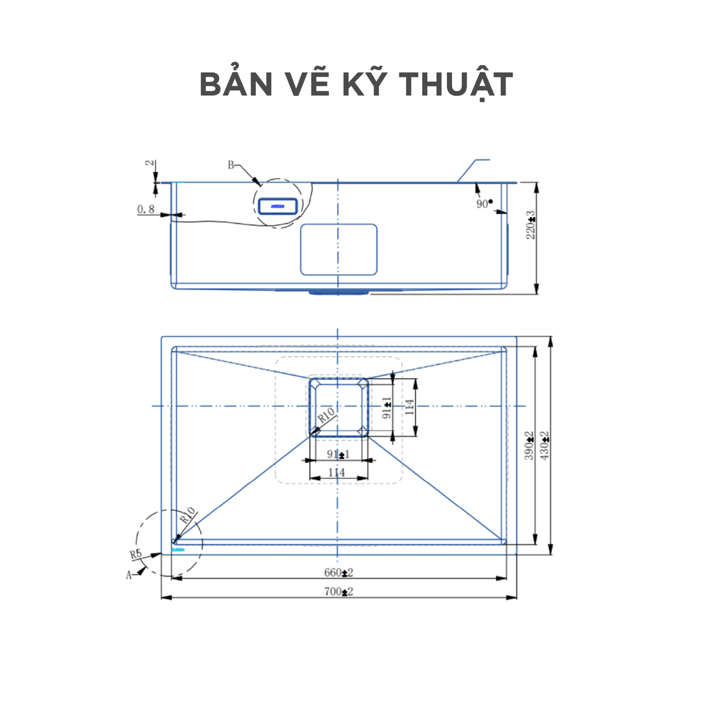 Chậu rửa chén Arrow AF5570811G11-SS