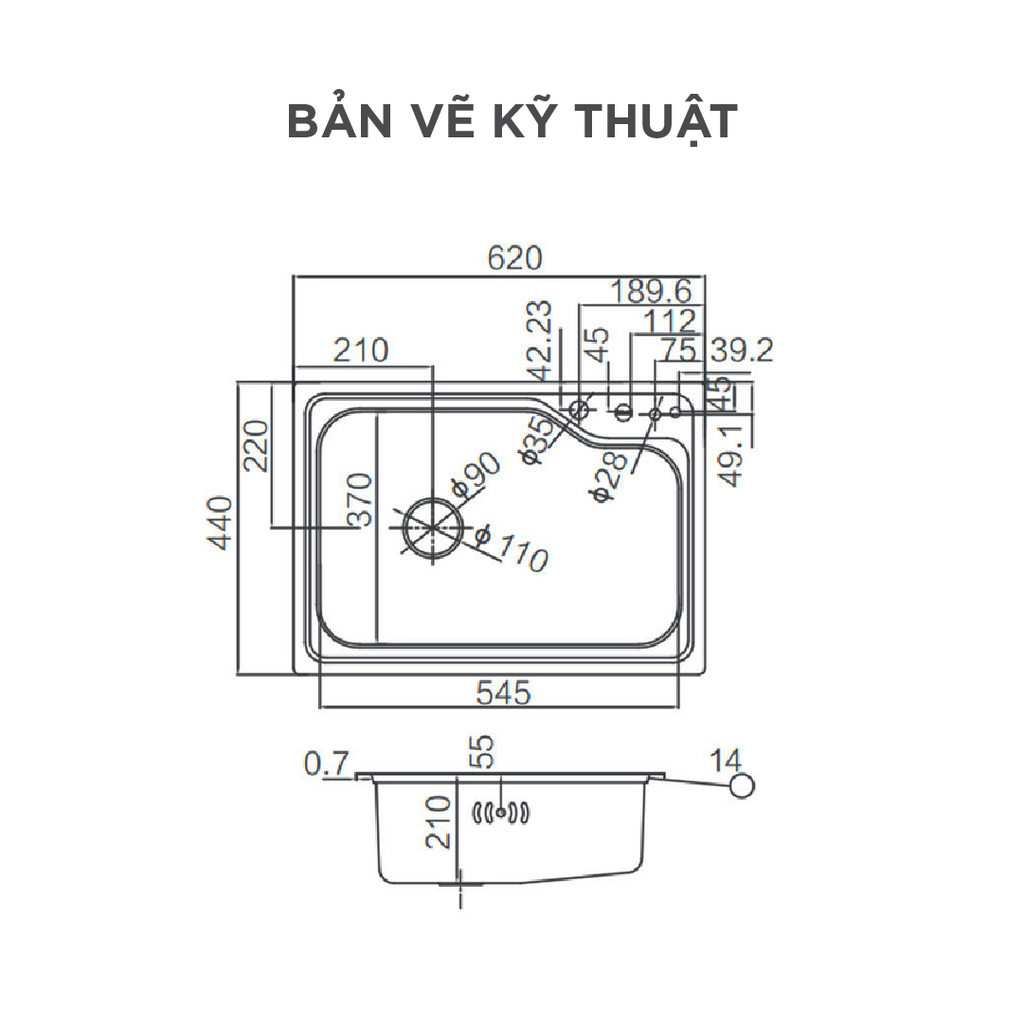Chậu rửa chén Arrow AF61810
