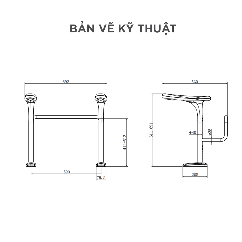 Bộ tay vịn hỗ trợ người cao tuổi Arrow AFZFSYT01NO-LD