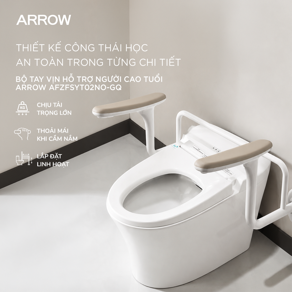 Bộ tay vịn hỗ trợ người cao tuổi Arrow AFZFSYT02NO-GQ