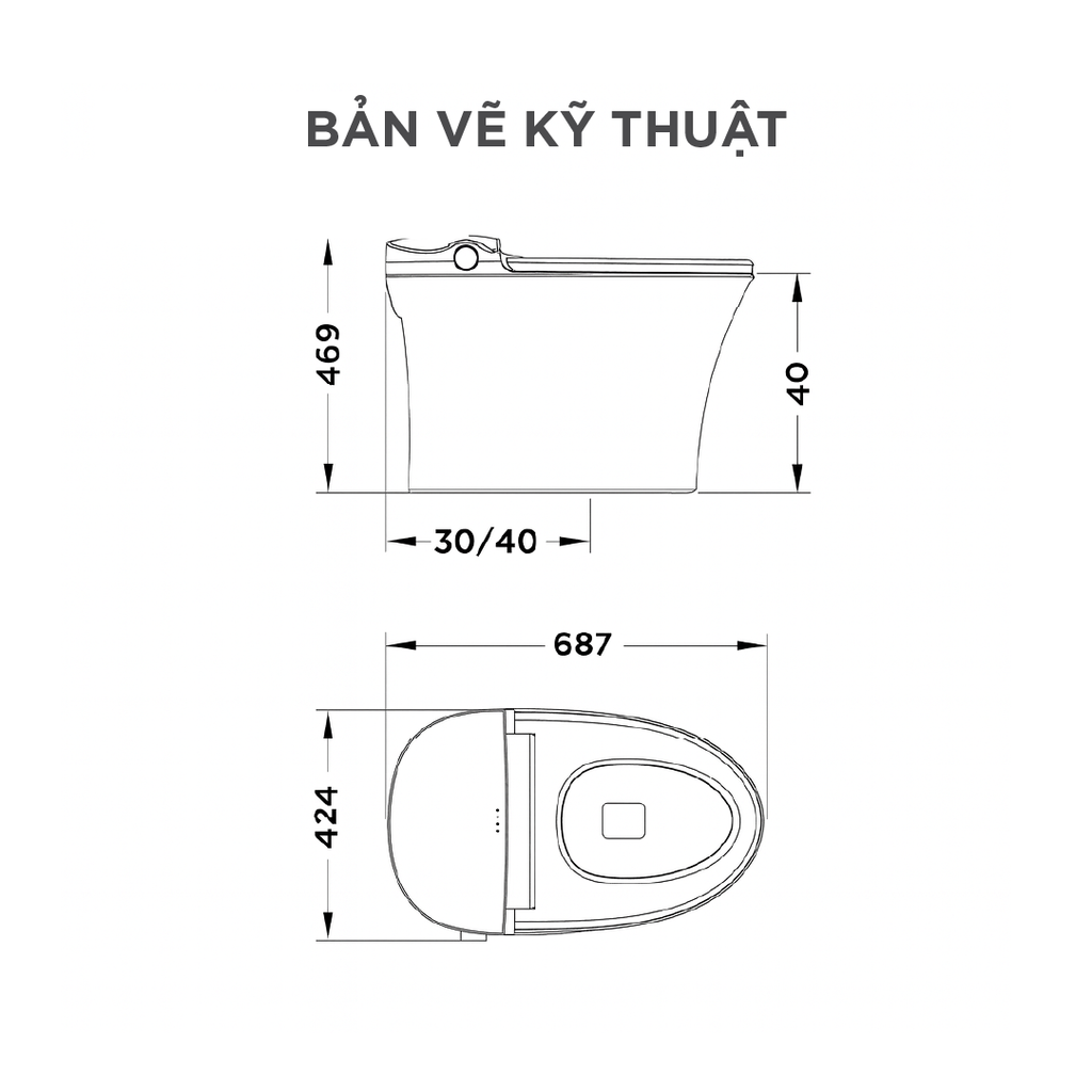 Bồn cầu thông minh hỗ trợ người già Arrow AFZKB1322-WGM