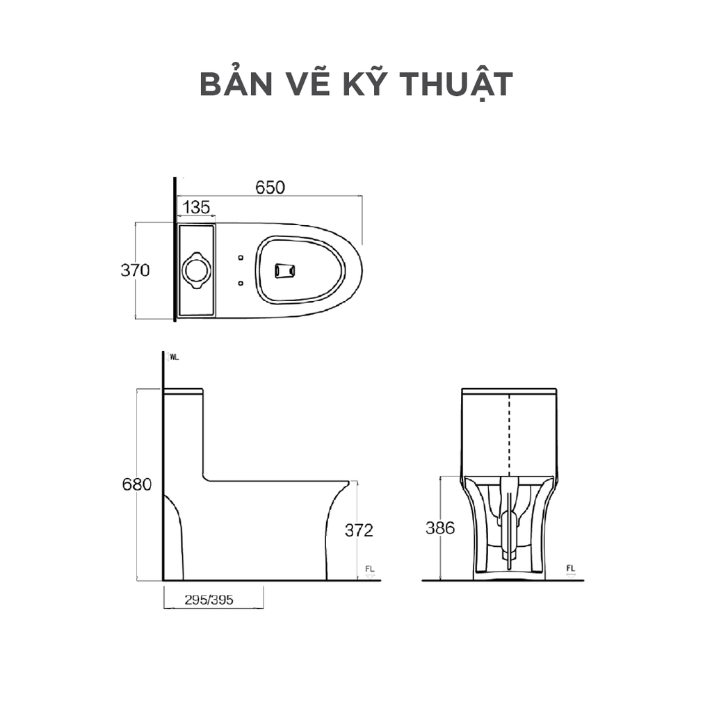 Bồn cầu một khối Arrow AG1081-AM/AG1081