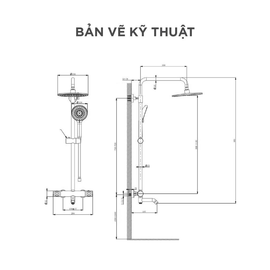 Vòi sen cây nóng lạnh Arrow AG3317SHU1CP