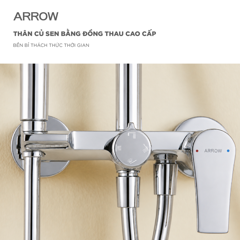 Vòi sen cây nóng lạnh Arrow AG3402CP
