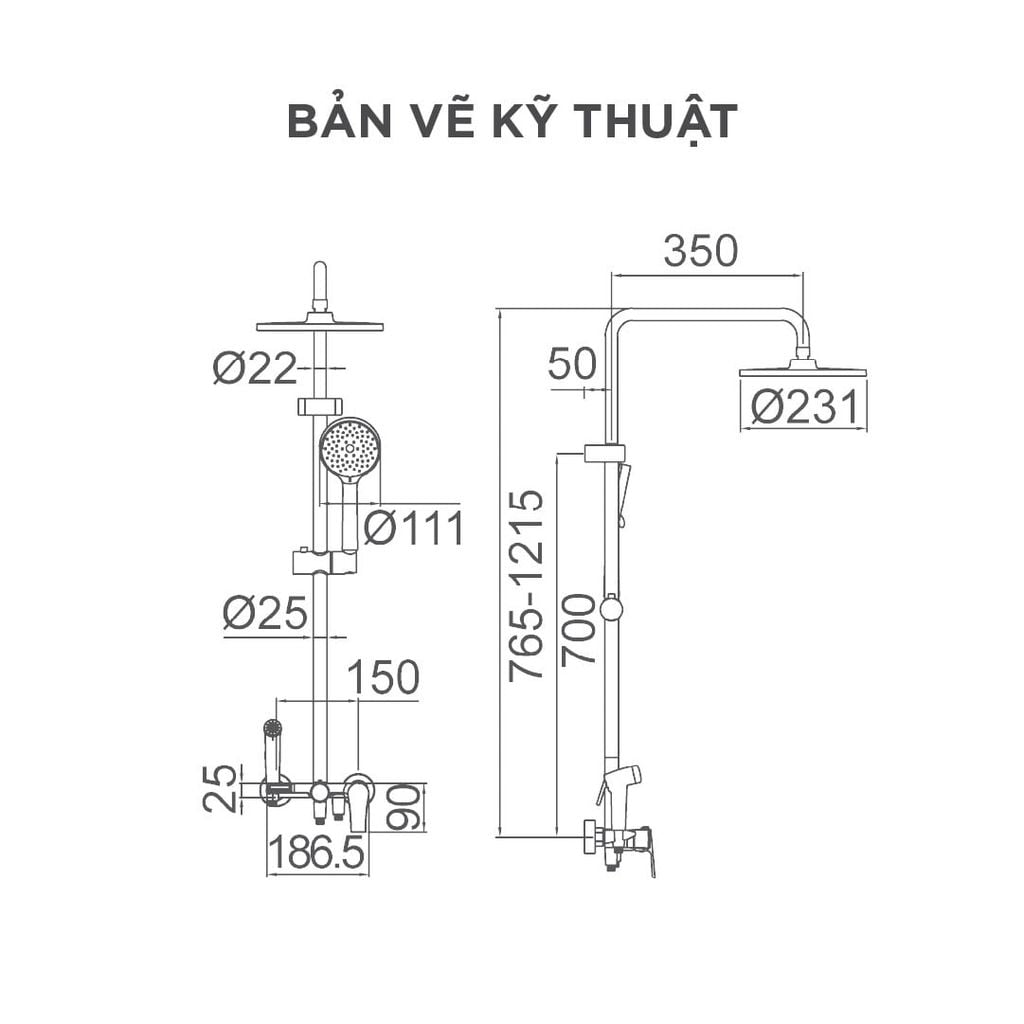 Vòi sen cây nóng lạnh Arrow AG3402CP