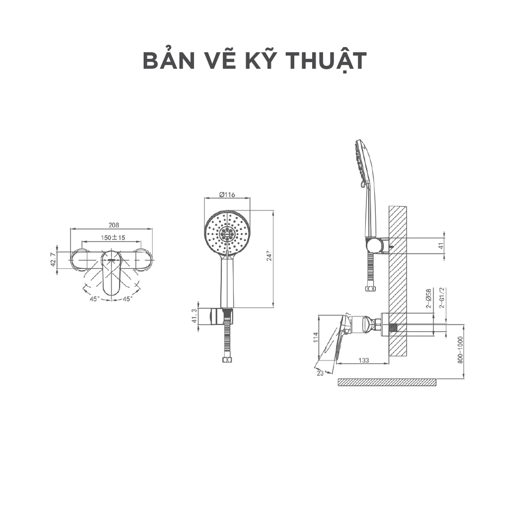 Vòi sen dây nóng lạnh Arrow AG3505CP