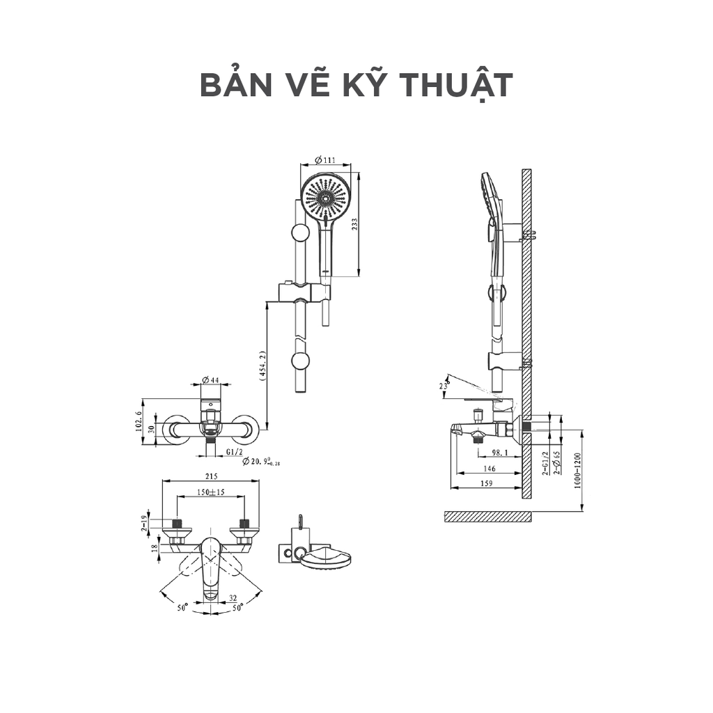 Vòi sen dây nóng lạnh Arrow AG3628CP-TZ