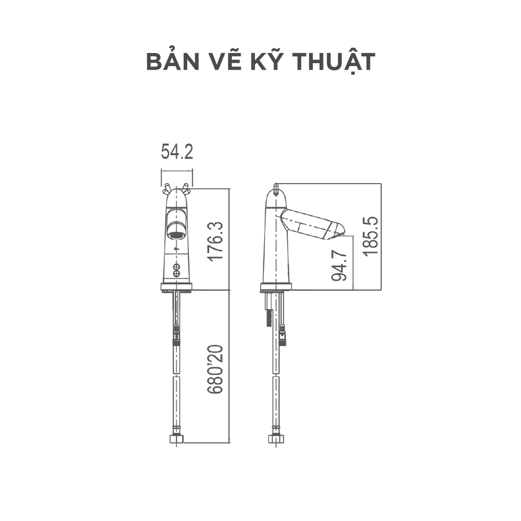 Vòi lavabo nóng lạnh Arrow AG4308AB
