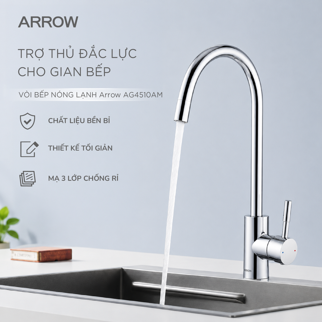 Vòi bếp nóng lạnh Arrow AG4510AM