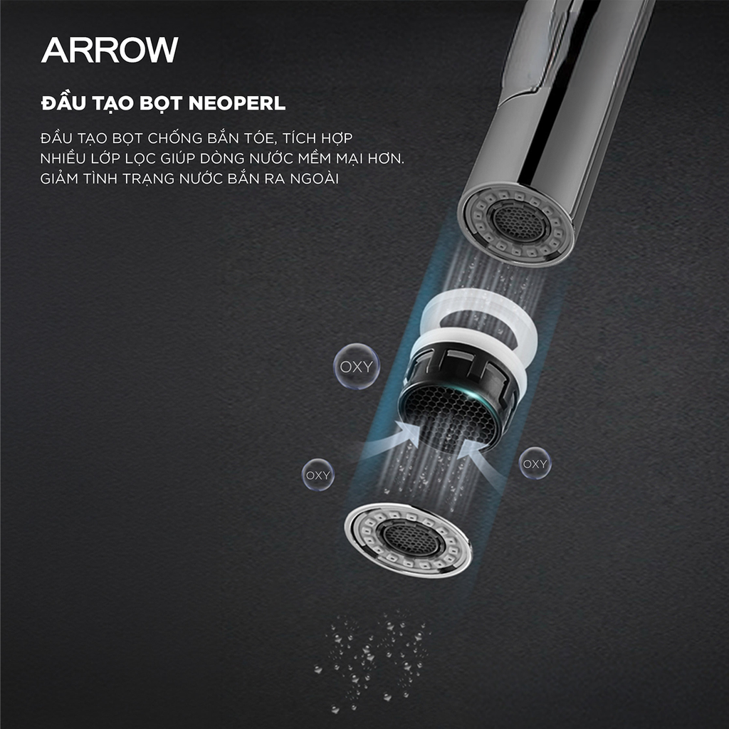 Vòi bếp nóng lạnh Arrow AG4510M
