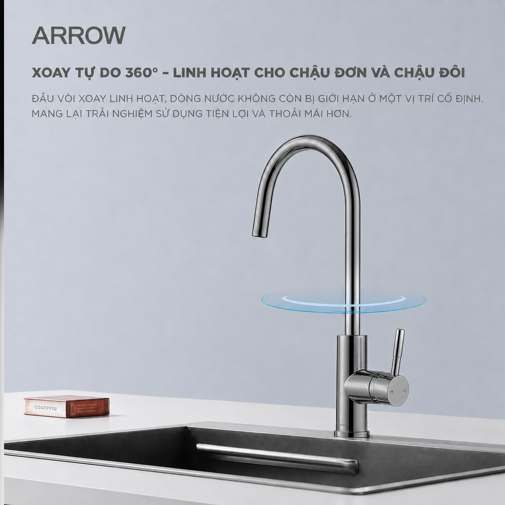 Vòi bếp nóng lạnh Arrow AG4510M
