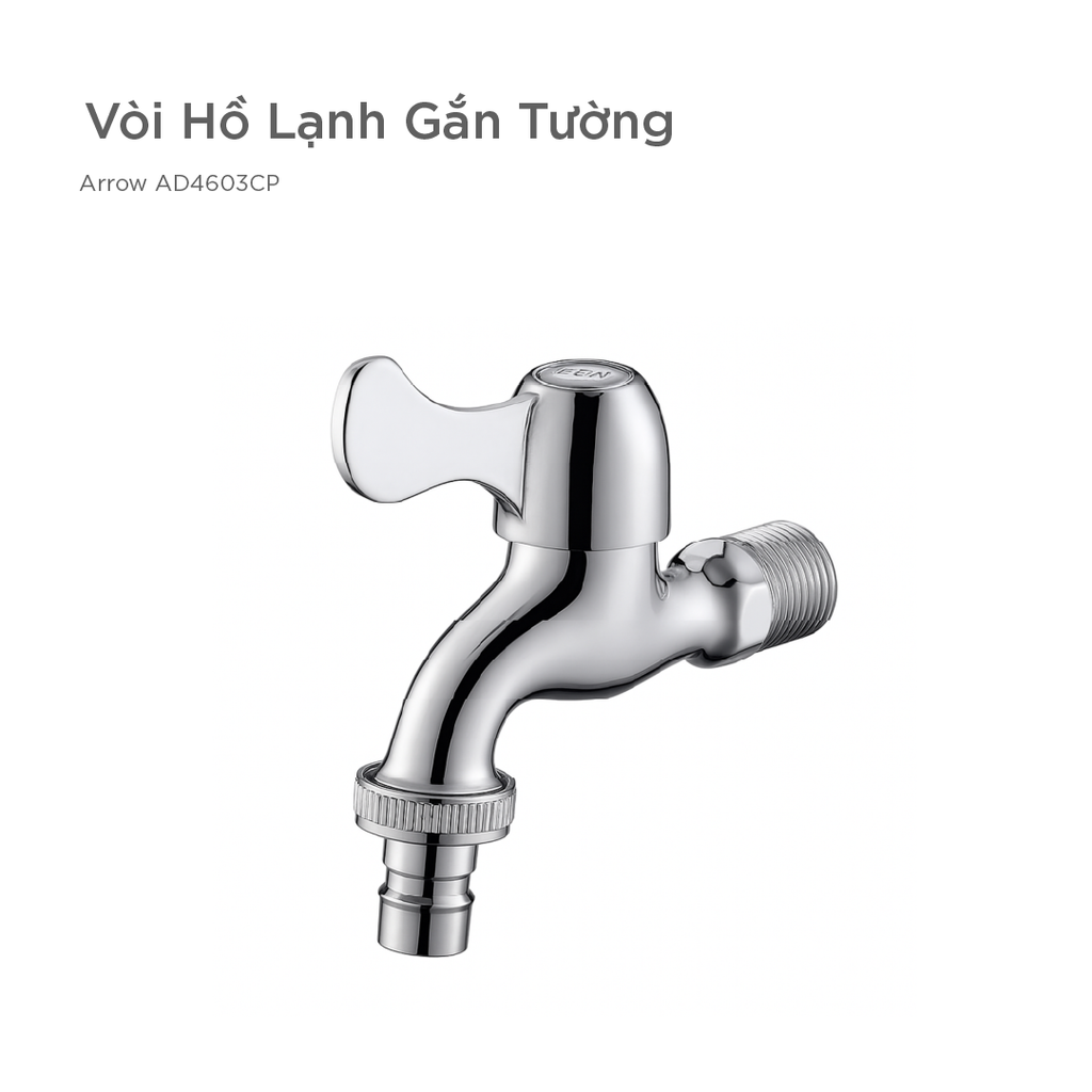 Vòi Hồ Lạnh Gắn Tường Arrow AG4606CP