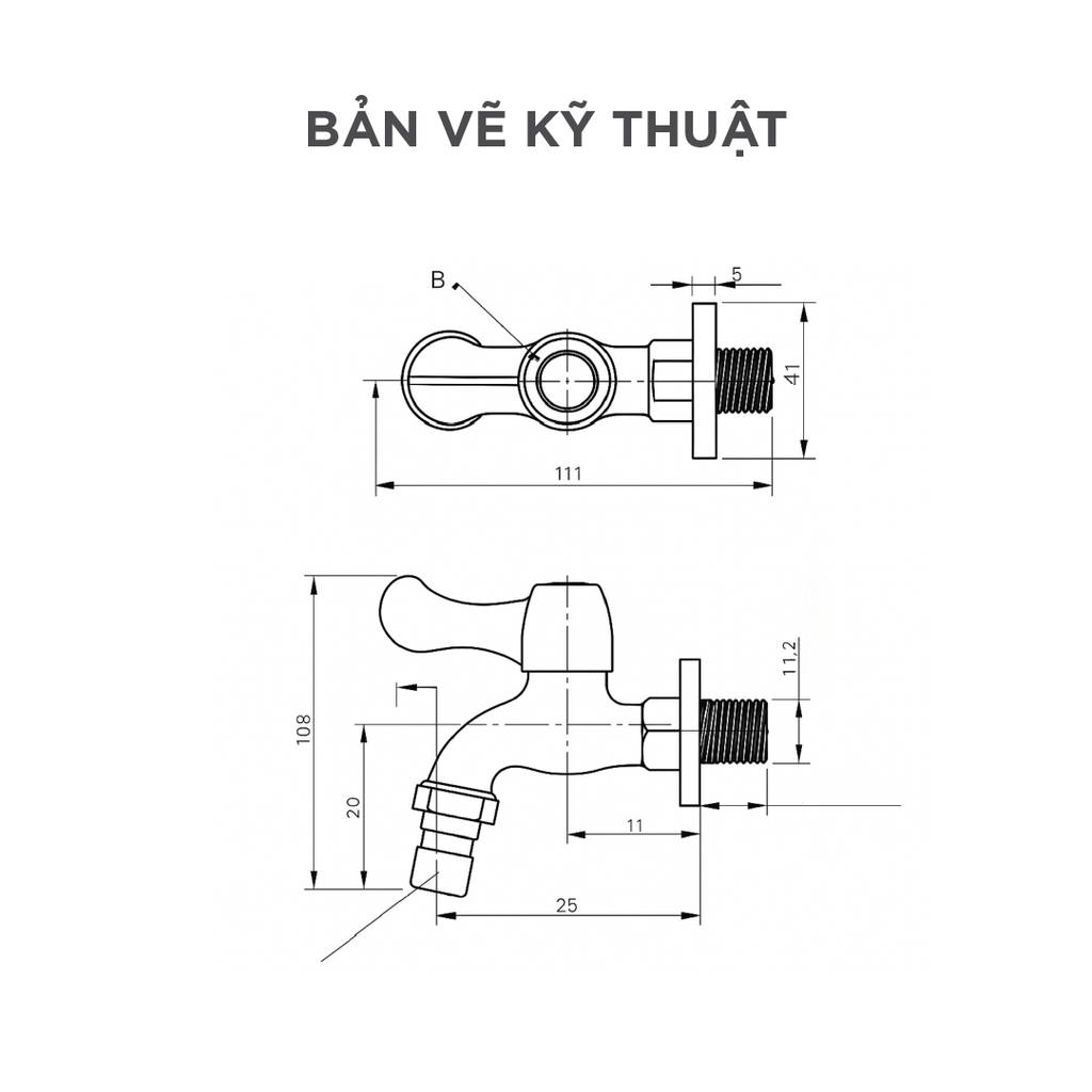 Vòi Hồ Lạnh Gắn Tường Arrow AG4606CP