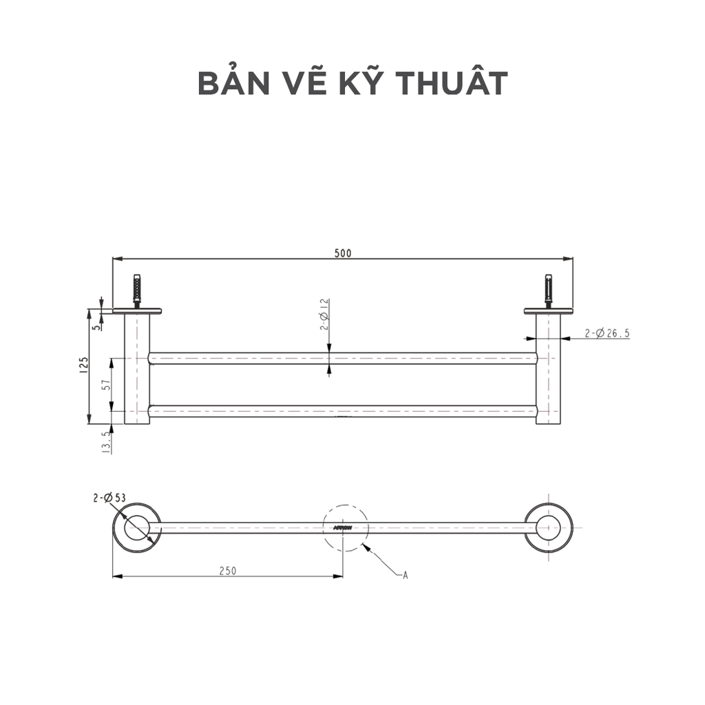 Thanh treo khăn Arrow AG52092PN-50