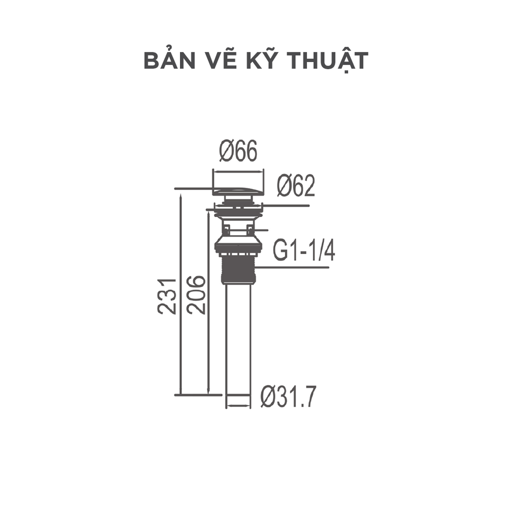 Xả nhấn Lavabo Arrow AG5807MB